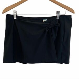 Bikini Tie Wrap Skirt Full Bottoms Black Sz 14